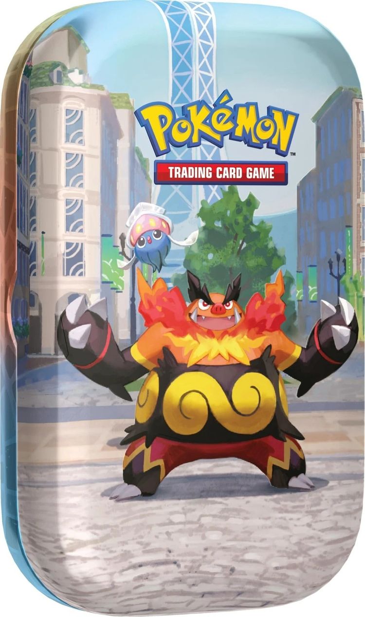 Pokémon: miniscatola da collezione Luminopoli (Emboar e Inkay) del GCC Pokémon (2 buste di espansione, 1 carta con l’illustrazione Pokémon della miniscatola e 1 foglio di adesivi), Ed. Italiano image 1
